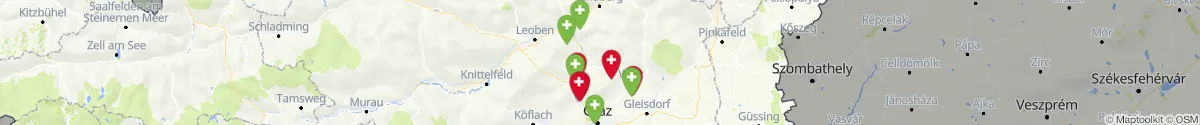 Kartenansicht für Apotheken-Notdienste in der Nähe von Fladnitz an der Teichalm (Weiz, Steiermark)